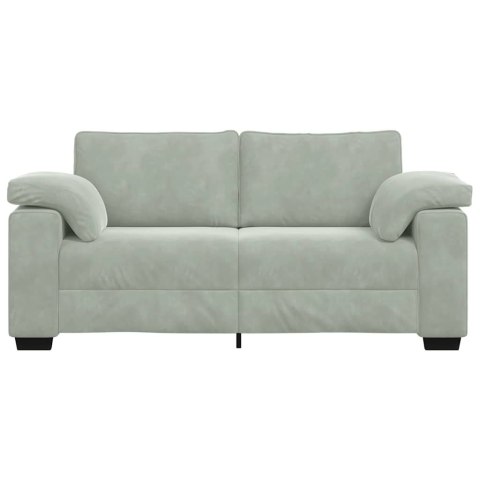 Sofa dwuosobowa Jasnoszara 180x77x82 cm Aksamit