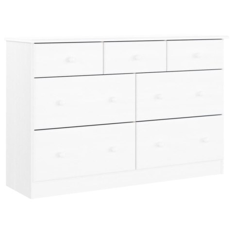 Komoda ALTA, biała, 112x35x73 cm, drewno sosnowe