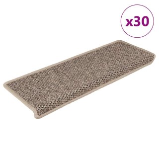 VidaXL Maty na schody samoprzylepne sizal-look 30 szt. 65x21x4 cm