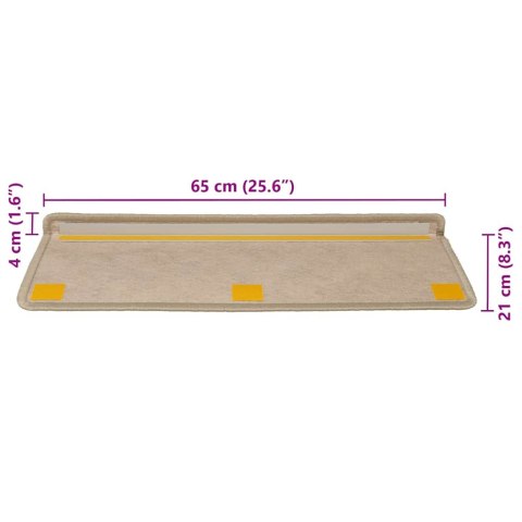 Maty na schody samoprzylepne sizal-look 30 szt. 65x21x4 cm