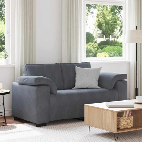 Sofa dwuosobowa Ciemnoszara 160x77x82 cm Aksamit