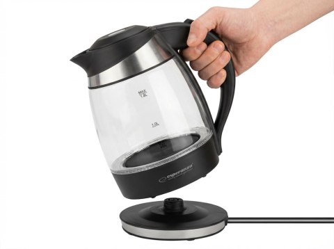 Czajnik elektryczny Esperanza Gullfoss EKK009 (2200W 1.8l; kolor przeźroczysty)