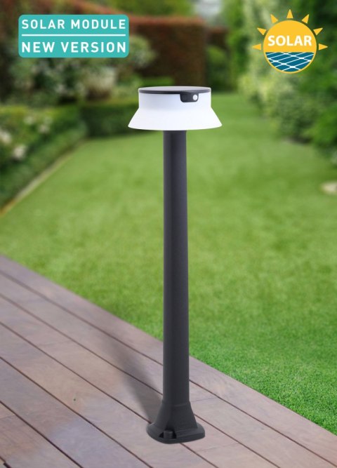 Oprawa ogrodowa Solar JOSEPHA Fumagalli Moduł LED z czujnikiem ruchu PIR 4K 280lm CLEAR REFL 800 mm IP 55 czarny / tworzywo sztu