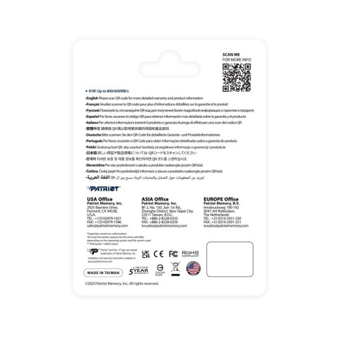 Patriot EP Micro SDXC Express 256GB 800/600 MB/s U3, Nintendo