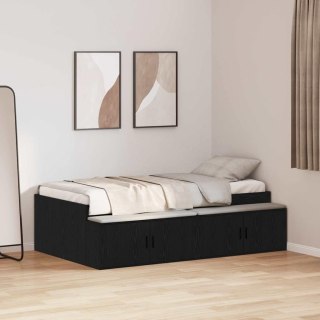 VidaXL Ramka łóżka Czarny Dąb 90 x 190 cm Materiał drewnopochodny