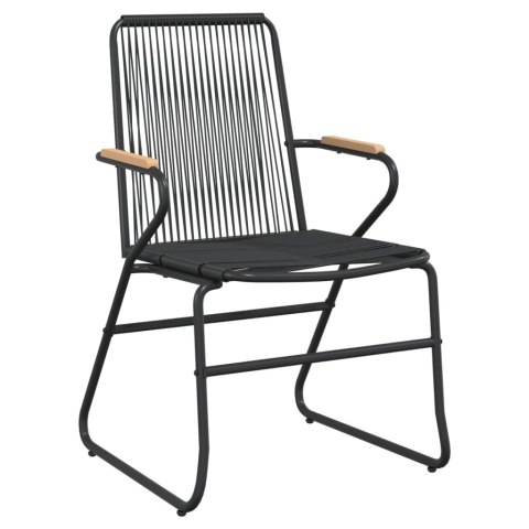 9-częściowy zestaw mebli ogrodowych, czarny, rattan PVC
