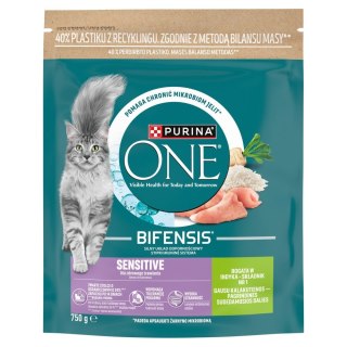 Purina ONE Sensitive Bogata w Indyka i Ryż 750g