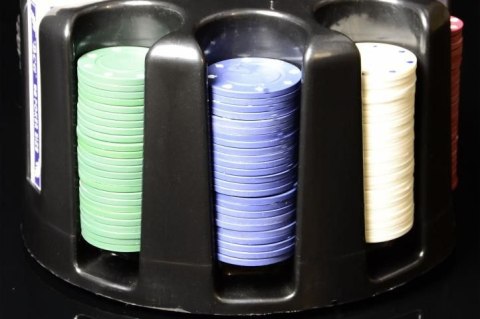 Zestaw do pokera 200szt - Caddy - Obrotowy stojak obrotowy do żetonów