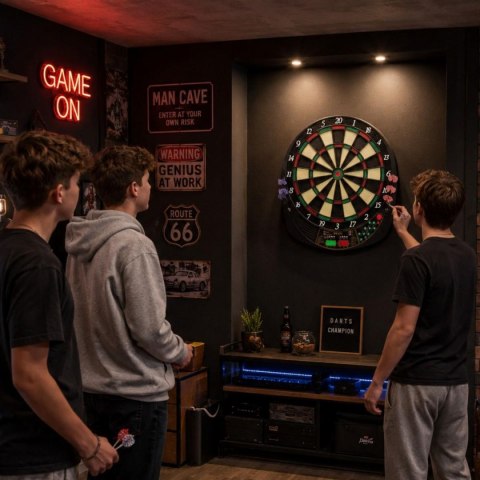DART ELEKTRONICZNY EXETER LED 2 LICZNIKI 20 GIER ZASILACZ LOTKI BEST SPORTING