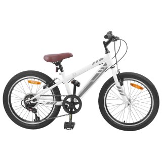Rower Górski 24 Cali 6-Speed dla dzieci w wieku 8-12 lat Biały