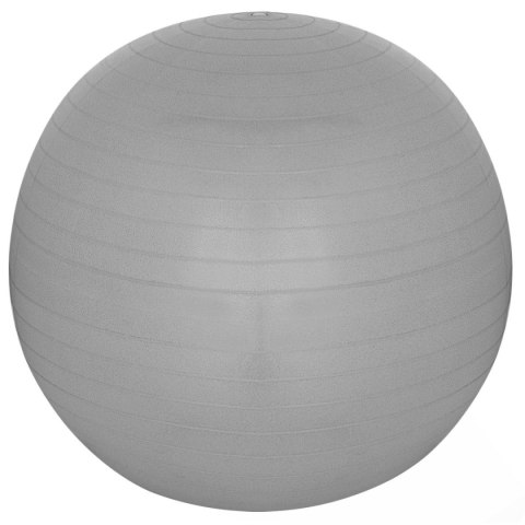 PIŁKA GIMNASTYCZNA DO ĆWICZEŃ FITNESS 65CM ANTIBURST SZARA