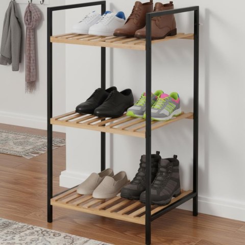 PÓŁKA REGAŁ NA BUTY 3 POZIOMY BAMBUS EXCELLENT HOUSEWARE
