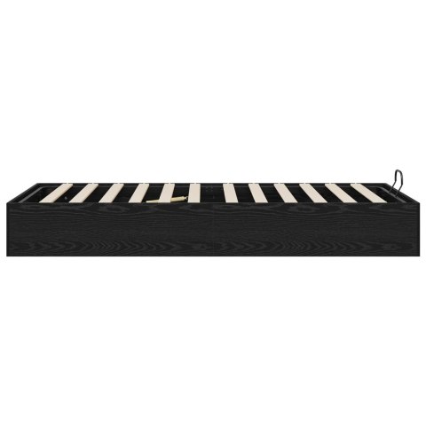 Łóżko otomanowe Czarny Dąb 193 x 90 x 25 cm Drewno inżynieryjne
