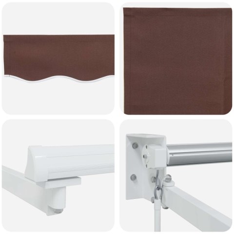Markiza wysuwana brązowy 3,5 x 2 m 100% Poliester i Aluminium