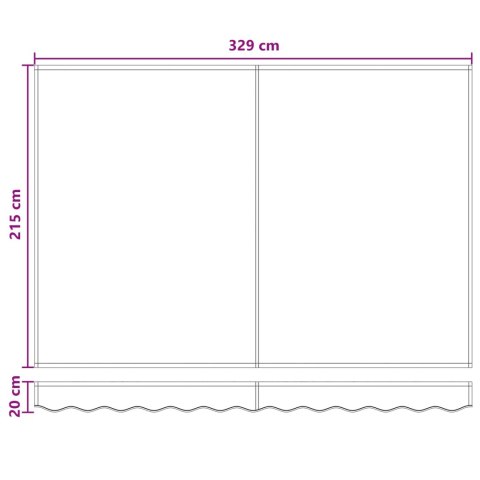 Markiza wysuwana piaskowy 3,5 x 2 m 100% Poliester i Aluminium