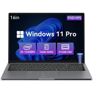 Blackview AceBook-12K1 i5-12450H 16"FHD+ 16GB SSD512 BT W11Pro Gray (OUTLET)