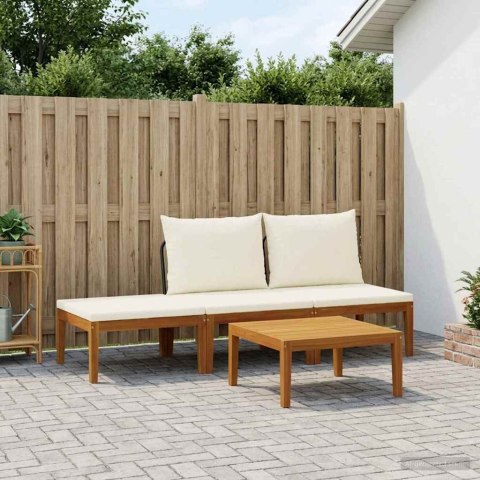 4 pcs Solidne drewno akacjowe i lina naturalny