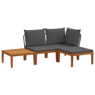 4 pcs Solidne drewno akacjowe i lina naturalny