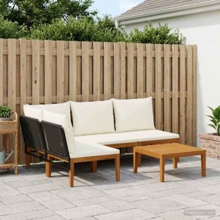 5 pcs Solidne drewno akacjowe i lina naturalny