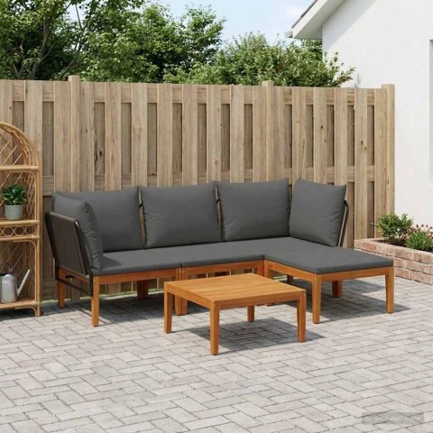 5 pcs Solidne drewno akacjowe i lina naturalny