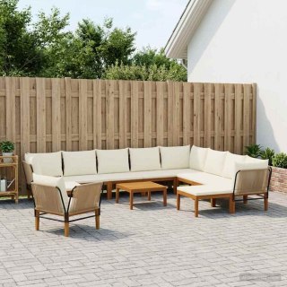 12 pcs Solidne drewno akacjowe i lina naturalny
