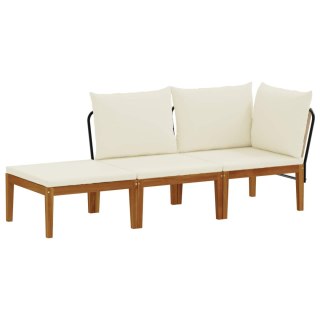 3 pcs Solidne drewno akacjowe i lina naturalny