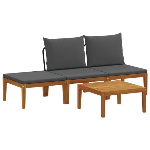 4 pcs Solidne drewno akacjowe i lina naturalny
