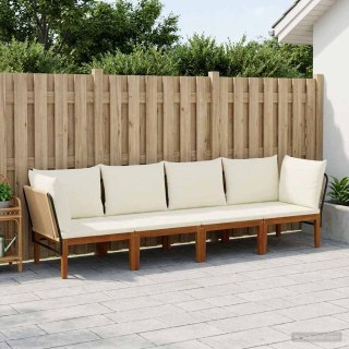 4 pcs Solidne drewno akacjowe i lina naturalny