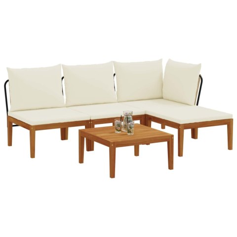5 pcs Solidne drewno akacjowe i lina naturalny