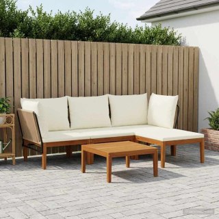 5 pcs Solidne drewno akacjowe i lina naturalny