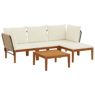 5 pcs Solidne drewno akacjowe i lina naturalny