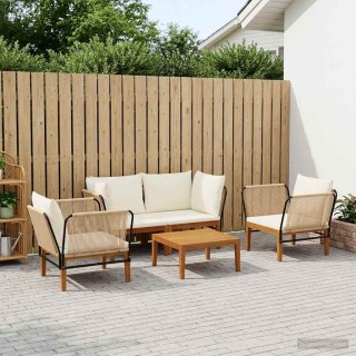 5 pcs Solidne drewno akacjowe i lina naturalny