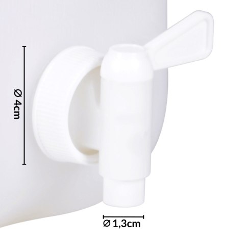 Kanister na wodę pitną z kranikiem i odpowietrznikiem, tworzywo HDPE, 20L