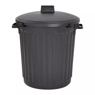 Kosz na odpady 80L z pokrywą zatrzaskową, czarny