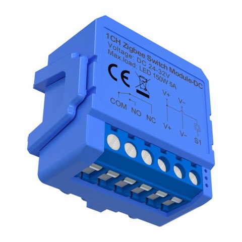 1-kanałowy moduł przełącznika ZigBee ze stykiem beznapięciowym Avatto ZWSM16-DC32V-1