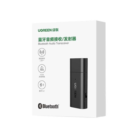 Adapter audio UGREEN CM523 USB-A-jack 3.5mm BT 5.1 (czarny)
