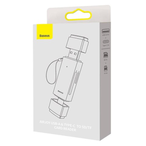 Czytnik kart pamięci BASEUS Lite Series SD/TF USB-A+USB-C (szary)