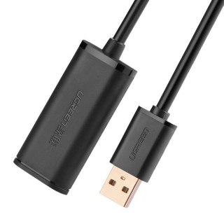 Kabel UGREEN USB-A-USB-A 10m USB 2.0 aktywny (czarny)