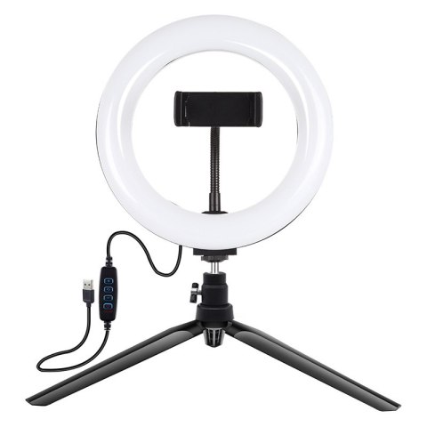 Lampa pierścieniowa LED PULUZ 20cm statyw uchwyt telefonu