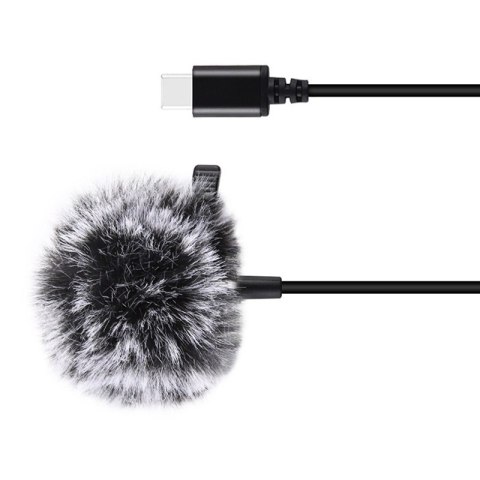 Mikrofon Jack Puluz krawatowy z klipsem PU425 1,5m USB-C