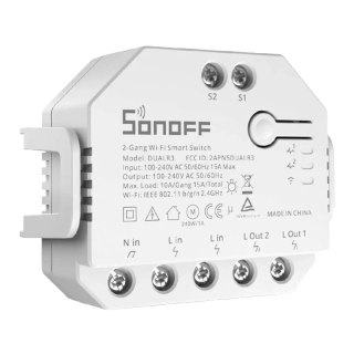 Przekaźnik SONOFF Dual R3 Wi-Fi 2-kanałowy z pomiarem mocy