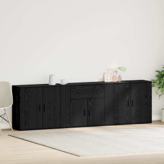 VidaXL Bufet Czarny Dąb 240 x 33 x 70 cm Drewno inżynieryjne