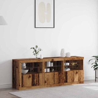 VidaXL Komoda LED Stare drewno 181 x 37 x 67 cm Drewno inżynieryjne