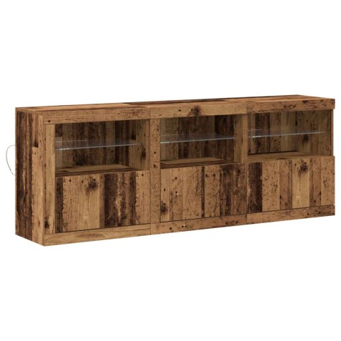 Komoda LED Stare drewno 181 x 37 x 67 cm Drewno inżynieryjne