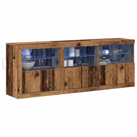 Komoda LED Stare drewno 181 x 37 x 67 cm Drewno inżynieryjne