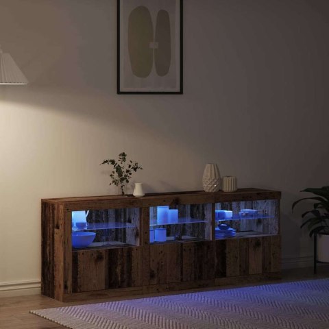 Komoda LED Stare drewno 181 x 37 x 67 cm Drewno inżynieryjne