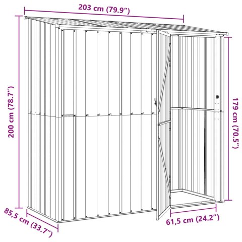 Schowki ogrodowe Antracyt 203 x 85,5 x 200 cm Metal