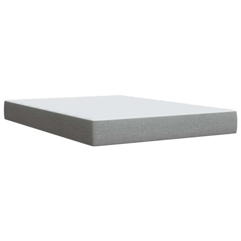 Łóżko ottoman z materacem jasnoszary 160 x 200 cm tkanina