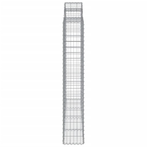 Kosze gabionowe, 2 szt, 200x30x180/200 cm, galwanizowane żelazo
