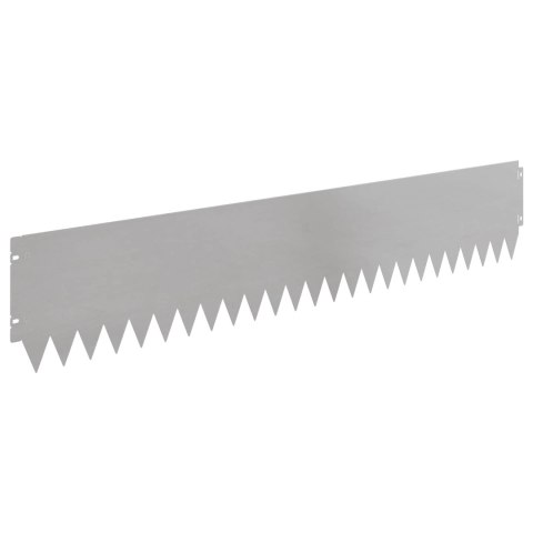 Krawężnik do trawnika 20 szt. 103 x 20 cm Stal srebrny
